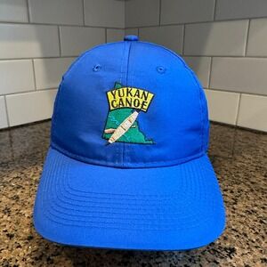 Vtg Yukan Canoe AJM International Cap Mens One Size Blue‎ Full-Fit Adjustable